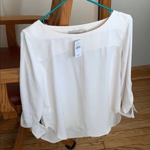 LOFT small blouse with roll up sleeves